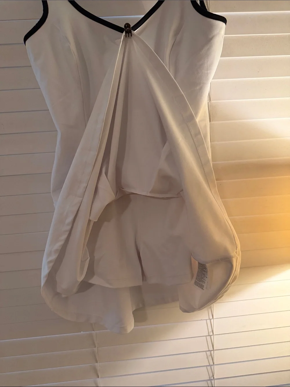 J. Crew White Dress with Black Trim